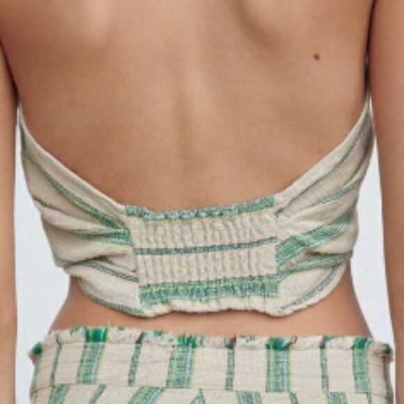 NWOT Zara Women's The Beth Rustic Crop Top - Picture 3 of 10